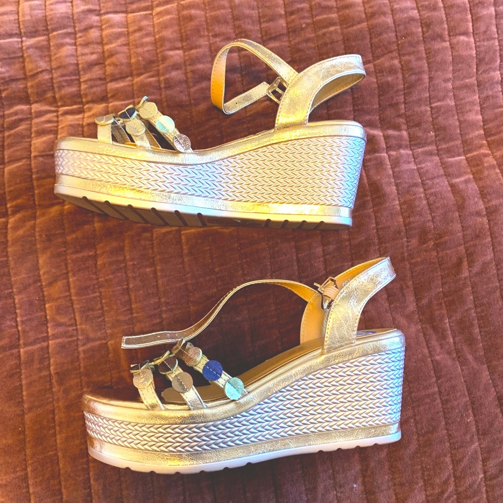 Gold Platform sandals